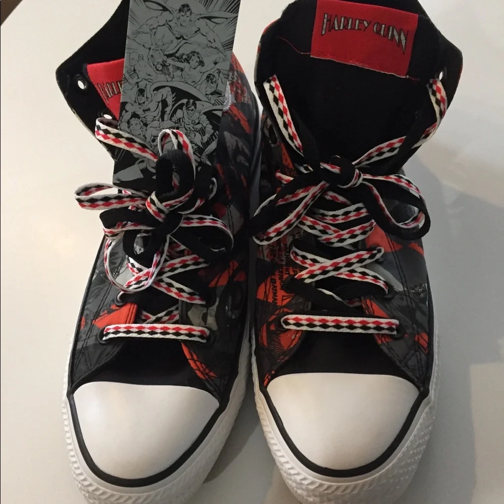 NWTin Box Harley Quinn Converse HighTops M 11, W13 - Picture 10 of 10